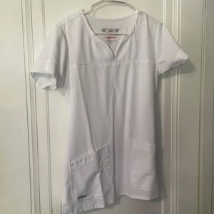 White Grey Anatomy Scrub top. Worn once for photos